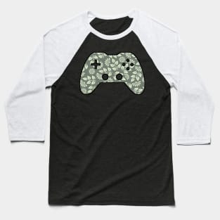 Flower Plant Leaf Pattern - Gaming Gamer Abstract - Gamepad Controller - Video Game Lover - Graphic Background Baseball T-Shirt